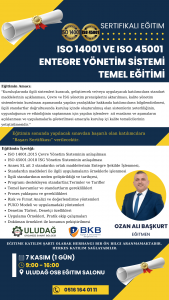 iso 14001 45001 egitim duyurusu