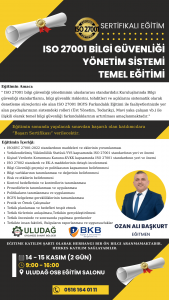 iso 27001 egitim duyurusu